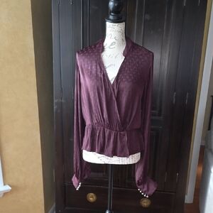 Express Plum Textured Blouse
